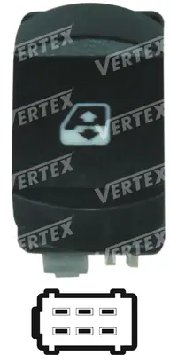 CAM ACMA KAPAMA ANAHTARI [SAG CAM TEKLI - OTOM. - 6P.] [RENAULT MEGANE II]