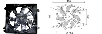 FAN MOTORU [SOL] [HYUNDAI SANTAFE 2,2CRDI 2007-> ]