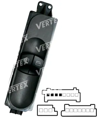 CAM ACMA KAPAMA ANAHTARI [SOL 2CAM - 4P. - AYARSIZ] [MERCEDES SPRINTER/CRAFTER ]