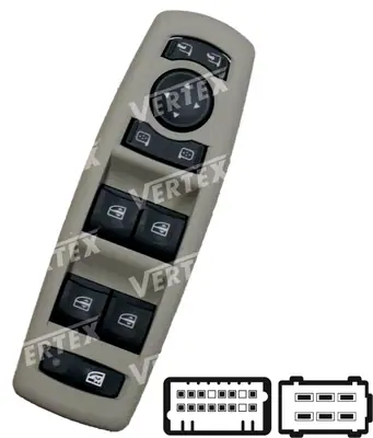 CAM ACMA KAPAMA ANAHTARI [SOL 4CAM - BEJ - 13P.] [RENAULT FLUENCE/MEGANE III]