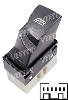CAM ACMA KAPAMA ANAHTARI [TEK CAM SOL DIS BEYAZ - 6P.] [PEUGEOT JUMPER/BOXER/DUCATO II]