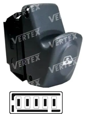 CAM ACMA KAPAMA ANAHTARI [TEK CAM GRI - 5P. ] [RENAULT KANGOO/MEGANE/CLIO]