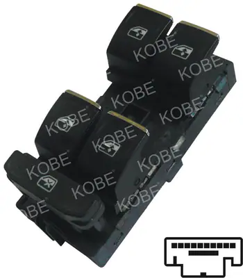 CAM ACMA KAPAMA ANAHTARI [SOL ON 4CAM KROM - 10P.] [VW.GOLF 2014->]