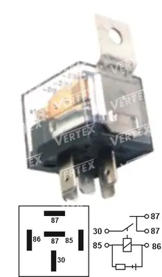 ROLE [AYAKLI 12V.30A.5P.TEK PLATIN SEFFAF LEDLI] []