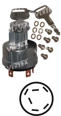 KONTAK ANAHTARI [GENIS KISA] [KOMATSU PC60 - PC120 - PC360 - PC350 / CAT.]