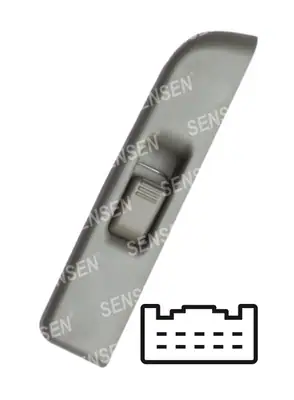 CAM ACMA KAPAMA ANAHTARI [SAG CAM TEKLI - GRI 10P.] [ISUZU SAMPİYON 12/24]