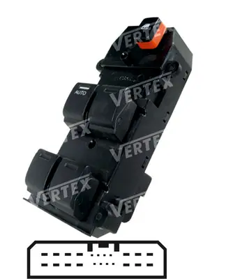 CAM ACMA KAPAMA ANAHTARI [SOL 4CAM - 22P.] [HONDA CIVIC 2007 ->2012]
