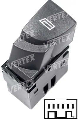CAM ACMA KAPAMA ANAHTARI [TEK CAM SOL IC SIYAH - 6P.] [PEUGEOT JUMPER/BOXER/DUCATO II]