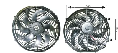 FAN MOTORU [24V.HELIX PERVANELI 14"] []