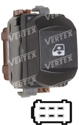 CAM ACMA KAPAMA ANAHTARI [SAG CAM TEKLI - 6P.] [RENAULT MEGANE/CLIO 2004 ->]