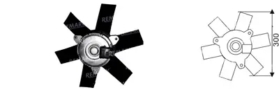 FAN MOTORU [12V. 300MM.] [OPEL CORSA B 1,4/TIGRA]