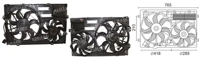 FAN MOTORU [KOMPLE] [VW.TRANSPORTER T5 2001->]