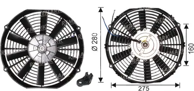 FAN MOTORU [12V.PERVANELI 11-12" ] []