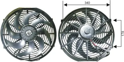 FAN MOTORU [12V.HELIX PERVANELI 14"] []
