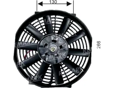 FAN MOTORU [24V.PERVANELI 10,5" DAR AYAK] []