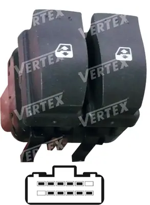 CAM ACMA KAPAMA ANAHTARI [SOL 2CAM - KAHVE - 10P.] [RENAULT MEGANE II/SANDERO]