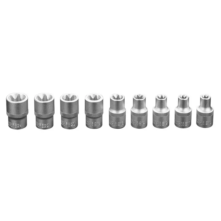 Torx lokma anahtarları 1/2, 9 parça set