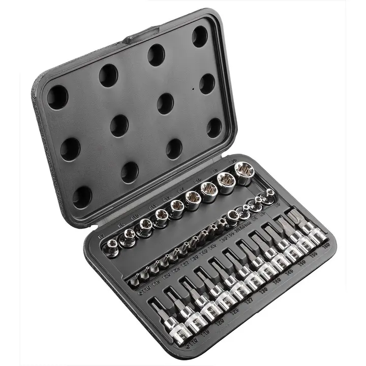 Torx lokma ve uçlar 3/8, 34 parça set
