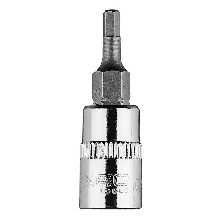1/4 lokma üzerinde H3 altıgen uç, kısa, 37 mm