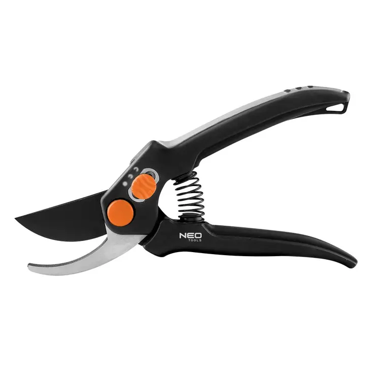 Bypass tipi bahçe makası 185 mm, 15 mm'ye kadar kesim çapı, ayarlanabilir bıçak aralığı