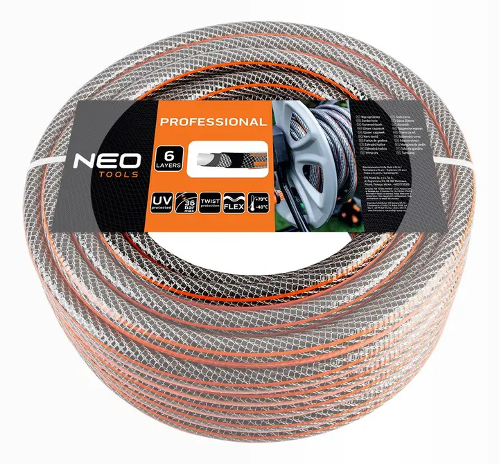 Bahçe hortumu 1/2 x 50 m, 6 katlı NEO PROFESSIONAL