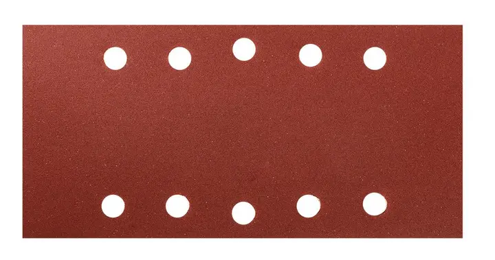 Cırt bantlı zımpara kağıdı 115 x 230 mm, P240, 5 adet, 10 delikli