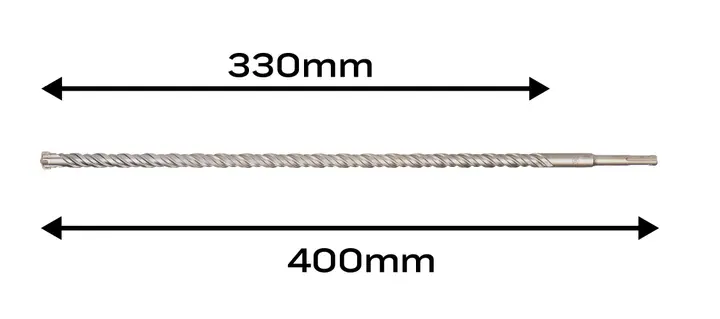 SDS Plus betonarme matkap ucu 16 x 400 mm, quatro