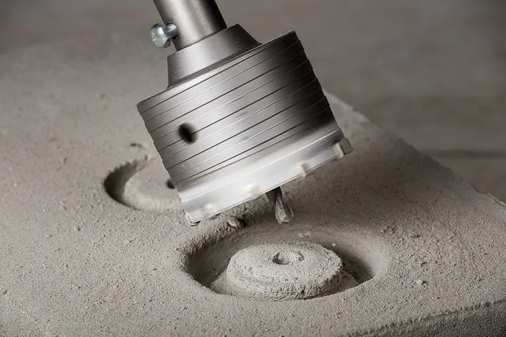 SDS Max delik açma testeresi adaptörü ve kılavuz matkap ucu M22 190 mm