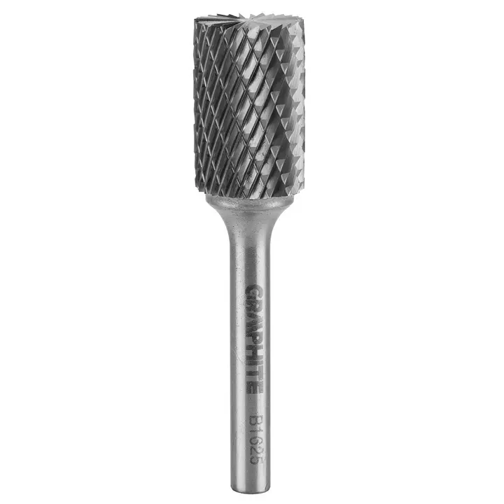 Metal freze ucu HM, tip B (üstten bıçaklı silindirik), 16 x 25 mm, şaft 6 x 45 mm