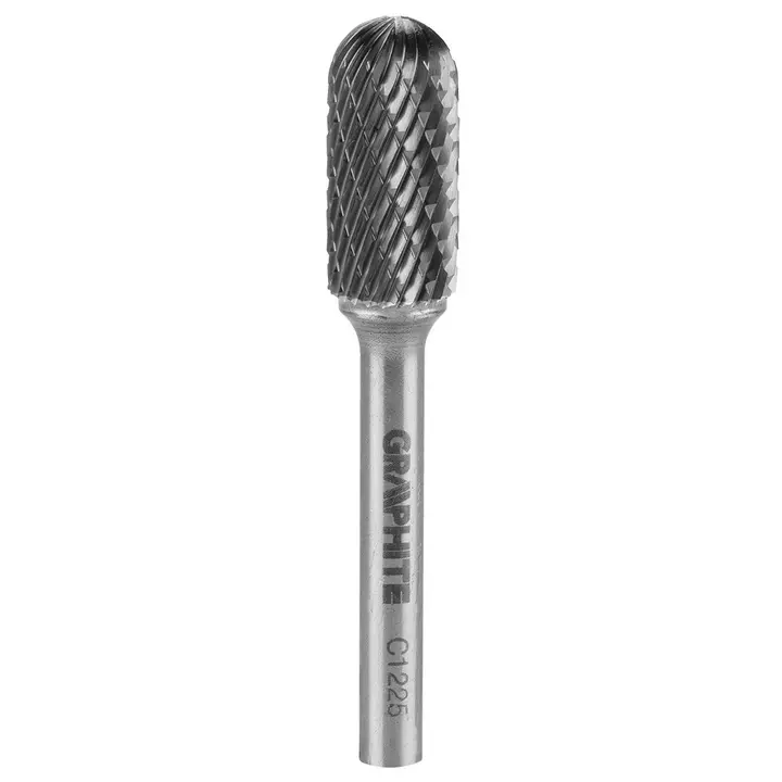 Metal freze ucu HM, tip C (yuvarlatılmış silindirik), 12 x 25 mm, şaft 6 x 45 mm