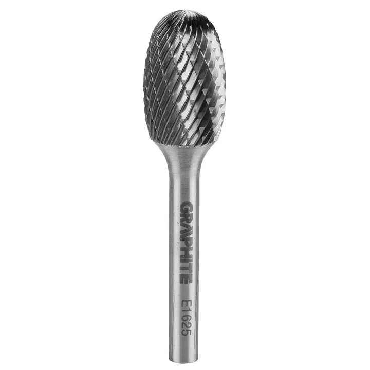 Metal freze ucu HM, tip E (oval), 16 x 25 mm, şaft 6 x 45 mm
