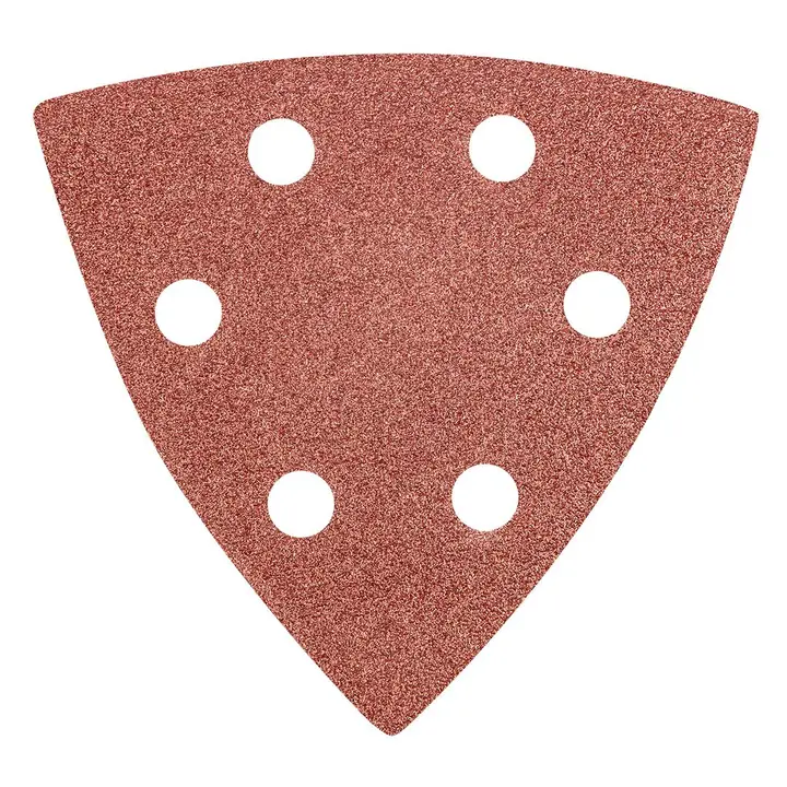 Delta zımpara kağıdı, cırt bantlı 93 x 93 mm, K80, 5 adet, delikli