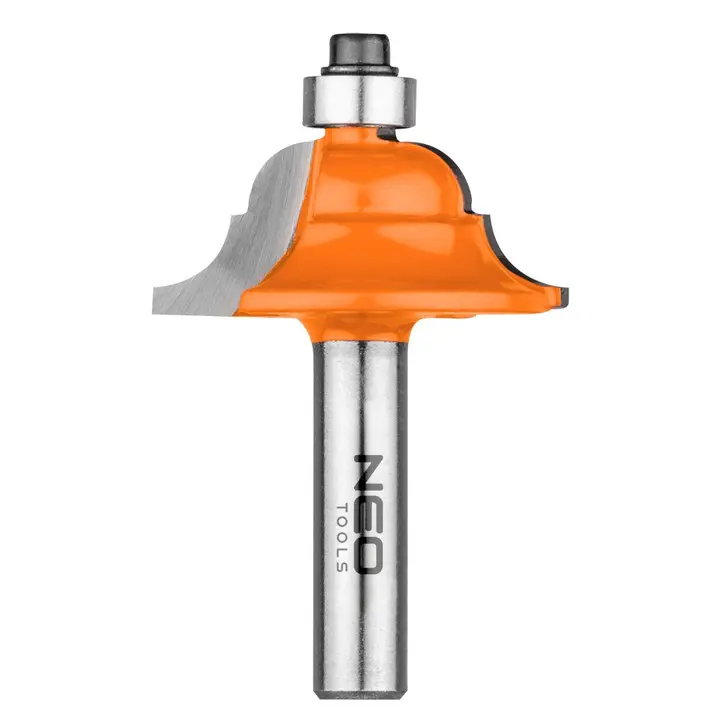 Rulmanlı profil freze ucu, dekoratif, TCT, 34.9 x 15 mm, şaft 8 mm