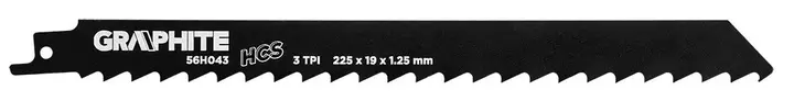 Tilki kuyruğu testere bıçağı, HCS, 225 x 19 x 1.25 mm, 3 TPI, 2 parçalık set