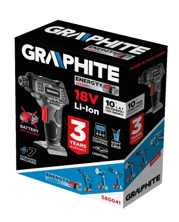 Akülü kompresör, Energy+ 18V, Li-Ion, akü hariç
