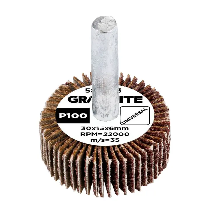Saplı flap disk 30 x 15 x 6 mm, P