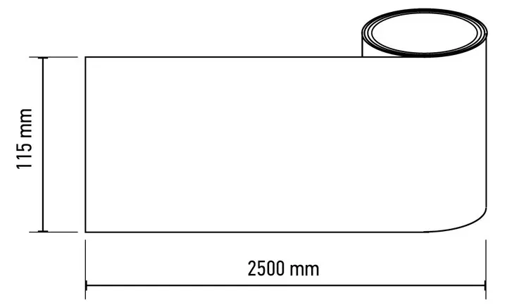 Rulo zımpara bezi 2.5 m x 115 mm, P