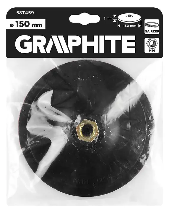 Cırt bantlı sıkıştırma diski 150 mm x 3 mm, M14 dişli
