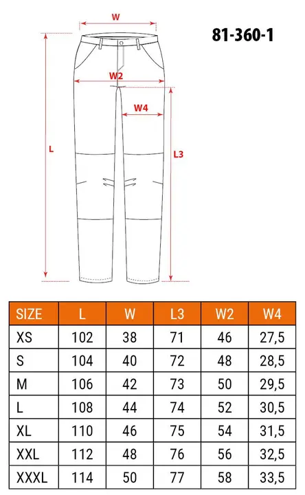 DENIM iş pantolonu, Oxford takviyeli, lacivert, XXXL beden