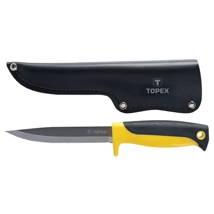 Çok amaçlı bıçak, 120 mm bıçak, deri kılıf