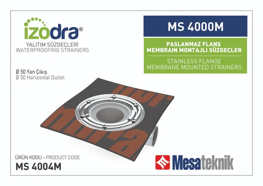 MS 4000M Membran Montajlı İzolasyon Uyumlu Süzgeçler