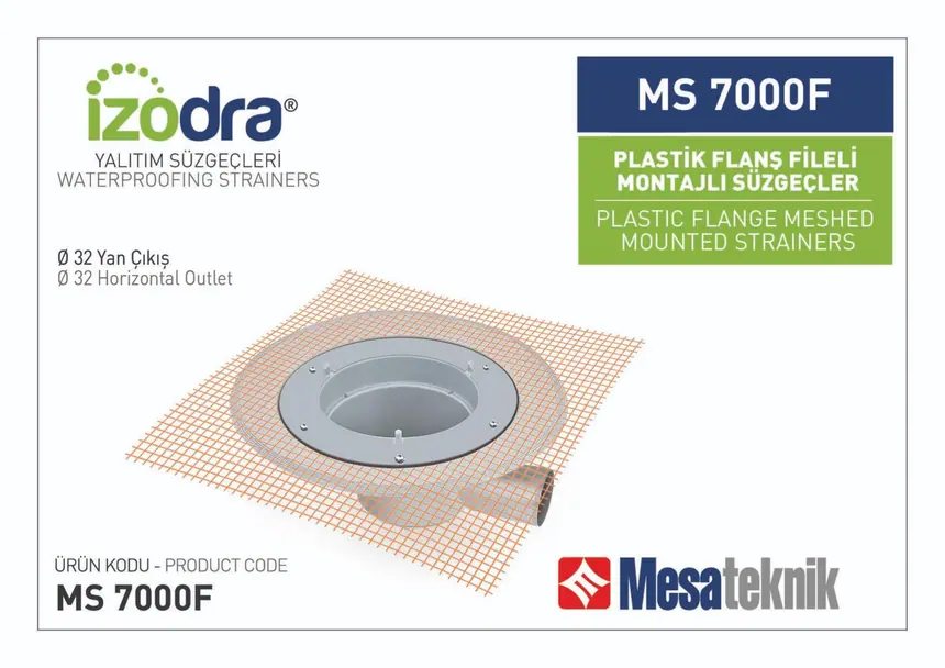 MS 7000F Fileli Plastik Flanş Montajlı Süzgeçler