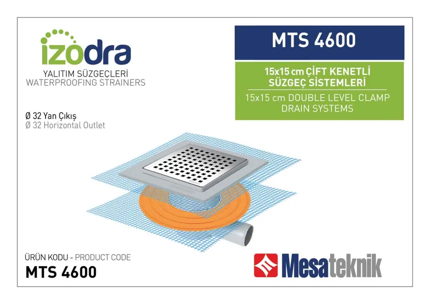 MTS 4600 Çift Kenetli Süzgeç Sistemleri 15x15 cm