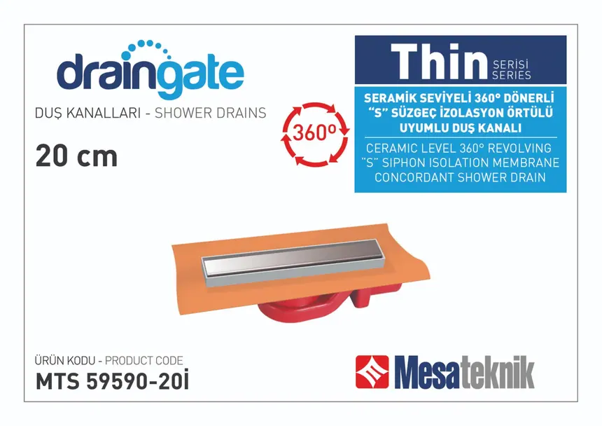 MTS 59590I Thin Serisi 360º Dönerli S Süzgeç Uyumlu Izolasyon Ortülü