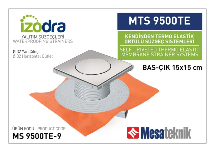 MTS 9500TE Kendinden Percinli Örtülü Suzgec Sistemleri 15 cm BasÇık