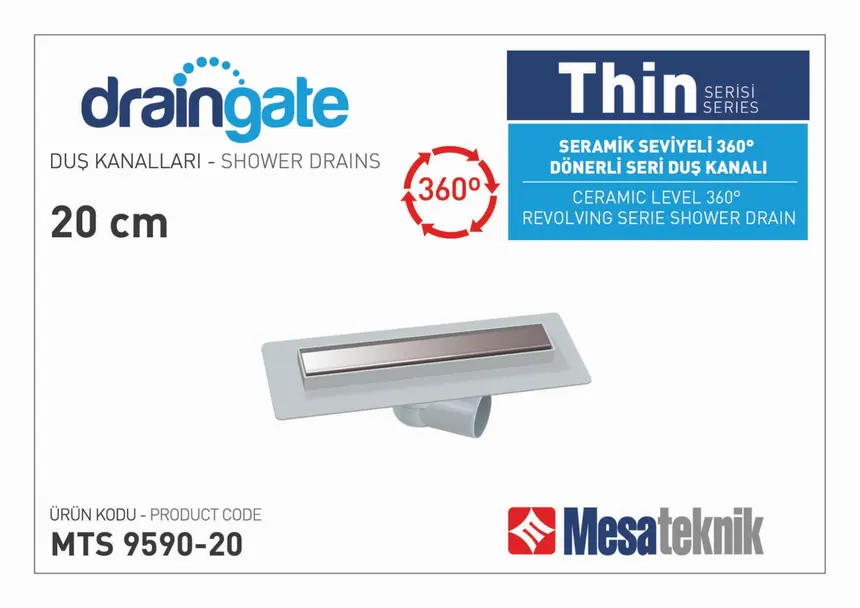 MTS 9590 Thin Serisi 360º Dönerli Gri Gövde
